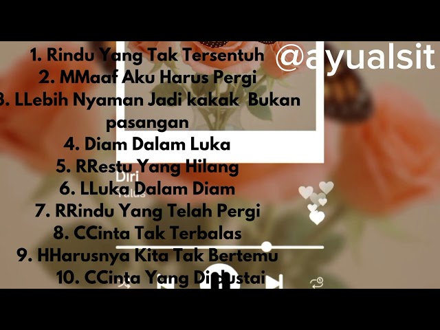 Kumpulan lagu lagu terbaru dan terbaik 2025 @ayualsit 