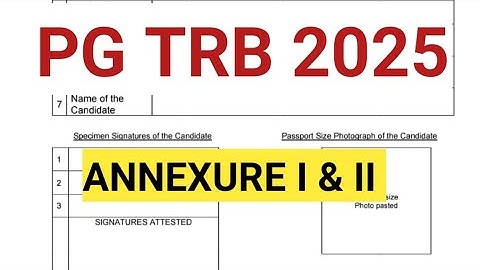 PG TRB 2025 CV FORMS DETAILS