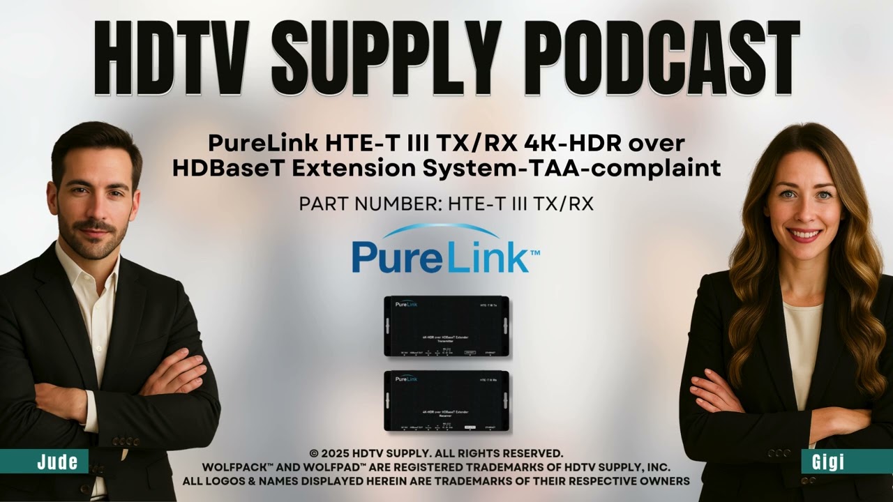 PureLink HTE-T III TX/RX 4K-HDR over HDBaseT Extension System-TAA-complaint