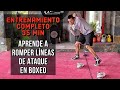 ENTRENAMIENTO COMPLETO de BOXEO:  Romper las LINEAS DE ATAQUE y CALISTENIA