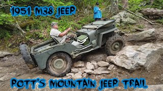 A 1951 M38 Jeep Takes on Pott's Mountain Jeep Trail!