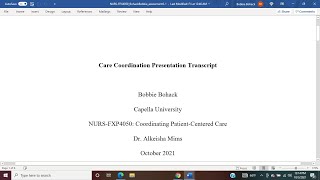 NURS-FPX4050_BohackBobbie_assessment3-1  Care Coordination Presentation