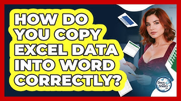 How Do You Copy Excel Data Into Word Correctly? - Docs and Sheets Pro