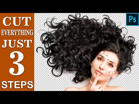 How To Cut Hair Easily In Photoshop - Photoshop Tutorial 