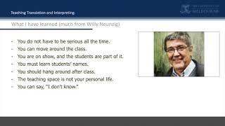 Learning activities in the teaching of translation