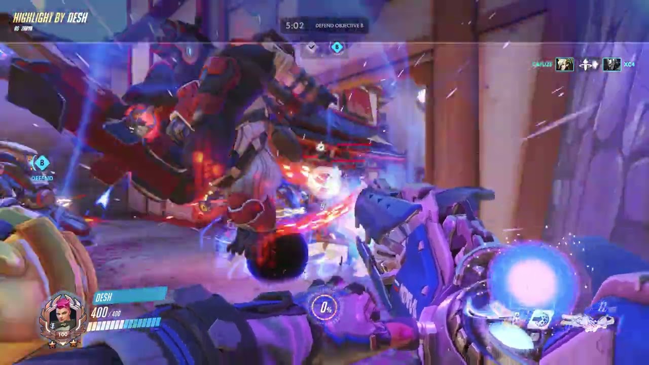 Zarya  Reinhardt Sextauple Kill Combo