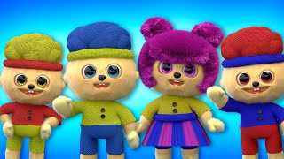 Knitted Cha-Cha, Chicky, Lya-Lya & Boom-Boom Toys | D Billions Kids Songs Resimi