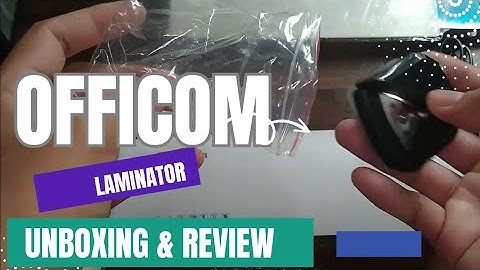 Officom Laminator SL299 | Hot and Cold Lamination | Demo | Unboxing and Review