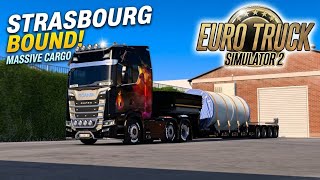 Realistic Trucking | Scania S Lowboy Hauling Wind Turbine Tower to Strasbourg