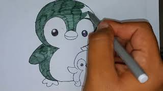 Coloring Penguin Step by Step | Relaxing & Satisfying Coloring Tutorial