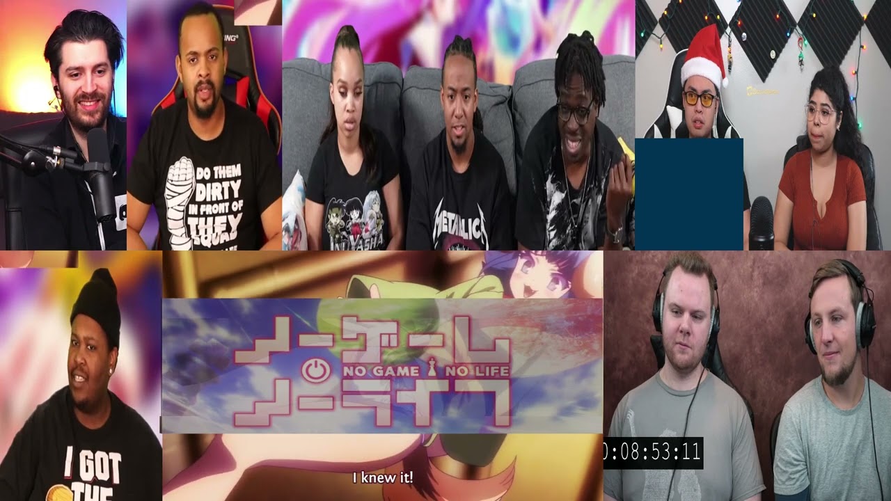 NO GAME NO LIFE EPISODE 11 REACTION MASHUP!!