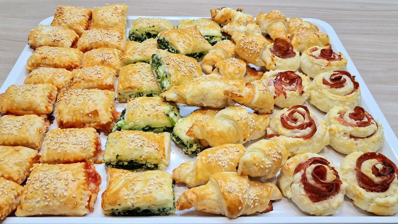 Puff pastry  4 quick and easy APERITIF ideas - easy recipes - best  delicious recipes 