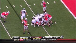 Mike Brewster No. 50 center vs Michigan State 2011