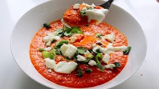 How to cook SPICY LENTIL SOUP Red Peppers HEALTHY recipe