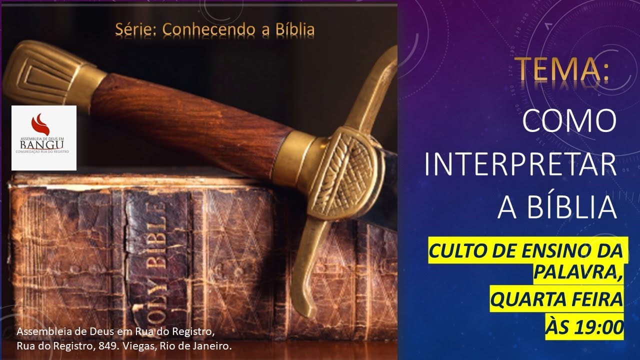 mensagem de férias 📖 Como Interpretar A Bíblia 📖