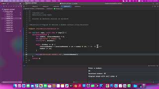 Objective C || To Reverse a Number without using Recursion || bangla