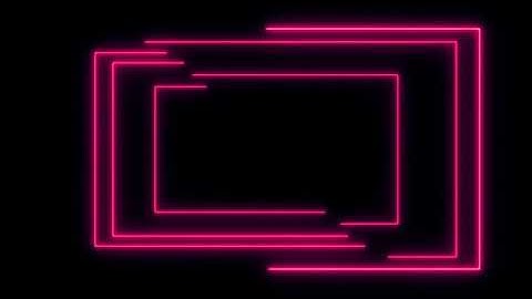 Neon Light Glowing LIGHT LOOP VIDEO Template Black Screen BORDER | After Effects(1)