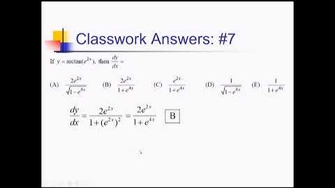 Derivatives of Inverse Trigonometric Functions: Problem Set #2