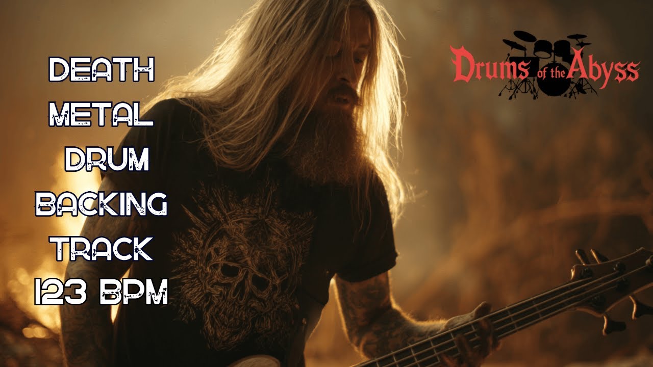 123 BPM Death Metal Drum Backing Track | Heavy Driving Rhythm - YouTube