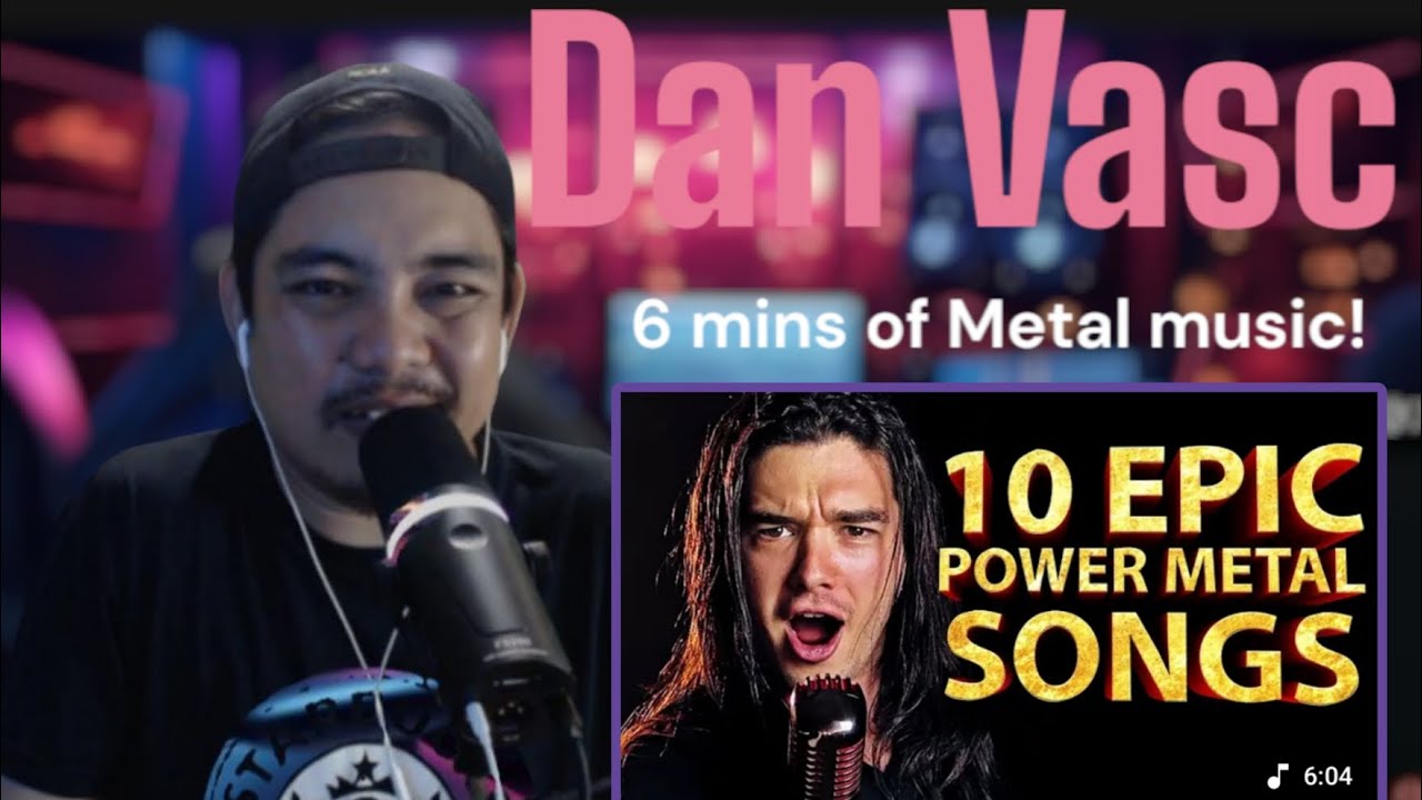 Vocalist Reacts - Dan Vasc – 10 Epic Power Metal Songs in 6 Minutes!