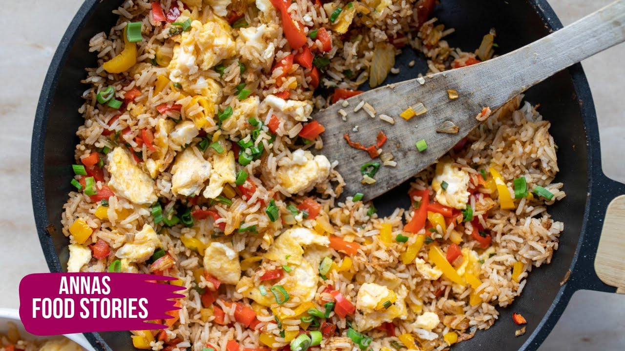 Gesund und Günstig - gebratener Reis mit Gemüse und Ei ... Gesund und Günstig - gebratener Reis mit Gemüse und Ei ...