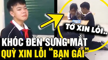 Khóc sưng mắt quỳ gối 