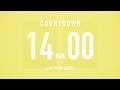 14 Minute Countdown Timer ⏳ Flip Clock with Piano Beeps 🎹🟡