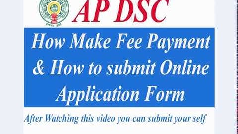 How to Submit APDSC online Application Form step by step process