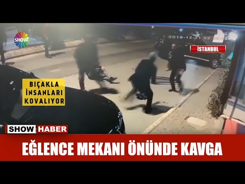 Eğlence mekanı önünde kavga