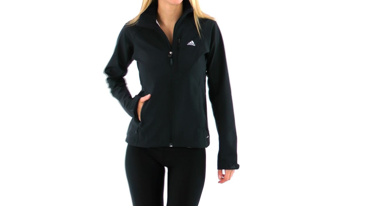 Adidas Outdoor Women's Soft Shell Running Jacket | SwimOutlet.com - YouTube