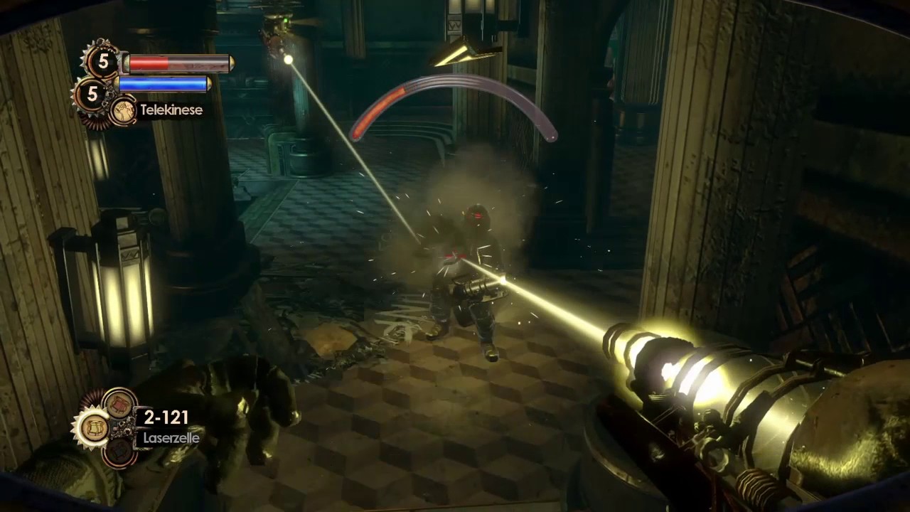 BioShock 2: Minerva's Den (DLC) - First Lancer (Big Daddy) Fight (PS4)...