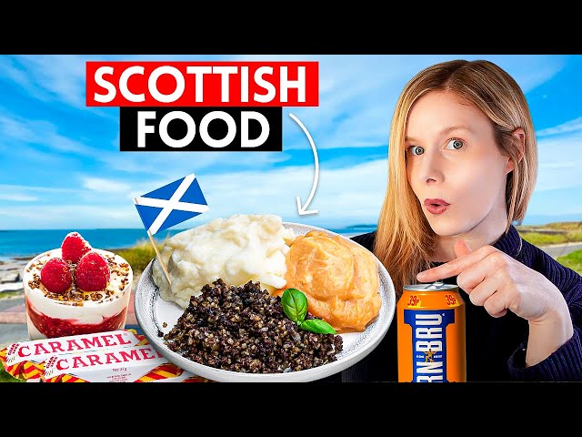 Travel vlog - 44 Must Try Scottish Foods & Drinks (local recommends)