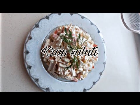 очень простой и вкусный салат из креветок çox asand və ləzzətli krap salatı