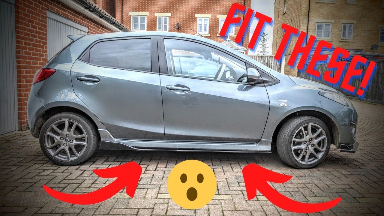 How to Fit Universal Side Skirts to a Mazda 2 DE 2013 5 Door, Bargain DIY Cheap Ebay Aero Modified