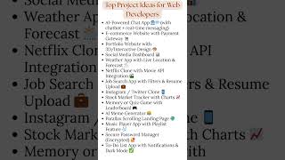 Best Web Development Project Ideas for 2026 🚀 | Build Your Portfolio