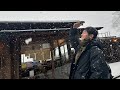 雪の箱根で男二人旅