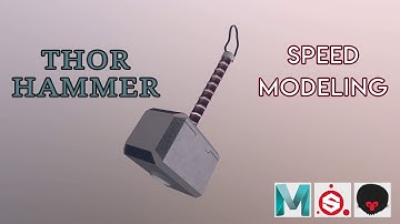 How to make Stylized Thor Hammer 3D Model - Maya, Substance Painter