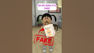 Giving My Little Sister a FAKE Labubu .. 😡 #brookhaven #roblox