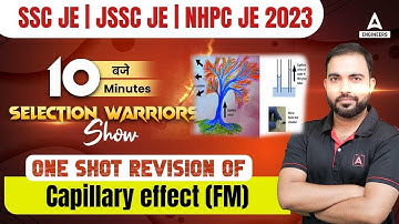 Capillary Effect Fluid Mechanics | SSC JE, JSSC JE & NHPC JE Civil Engineering