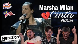 Marsha Milan 《Cinta》#AJL36 || 3 Musketeers Reaction马来西亚三剑客【1st time REACTION】【ENG SUBS】