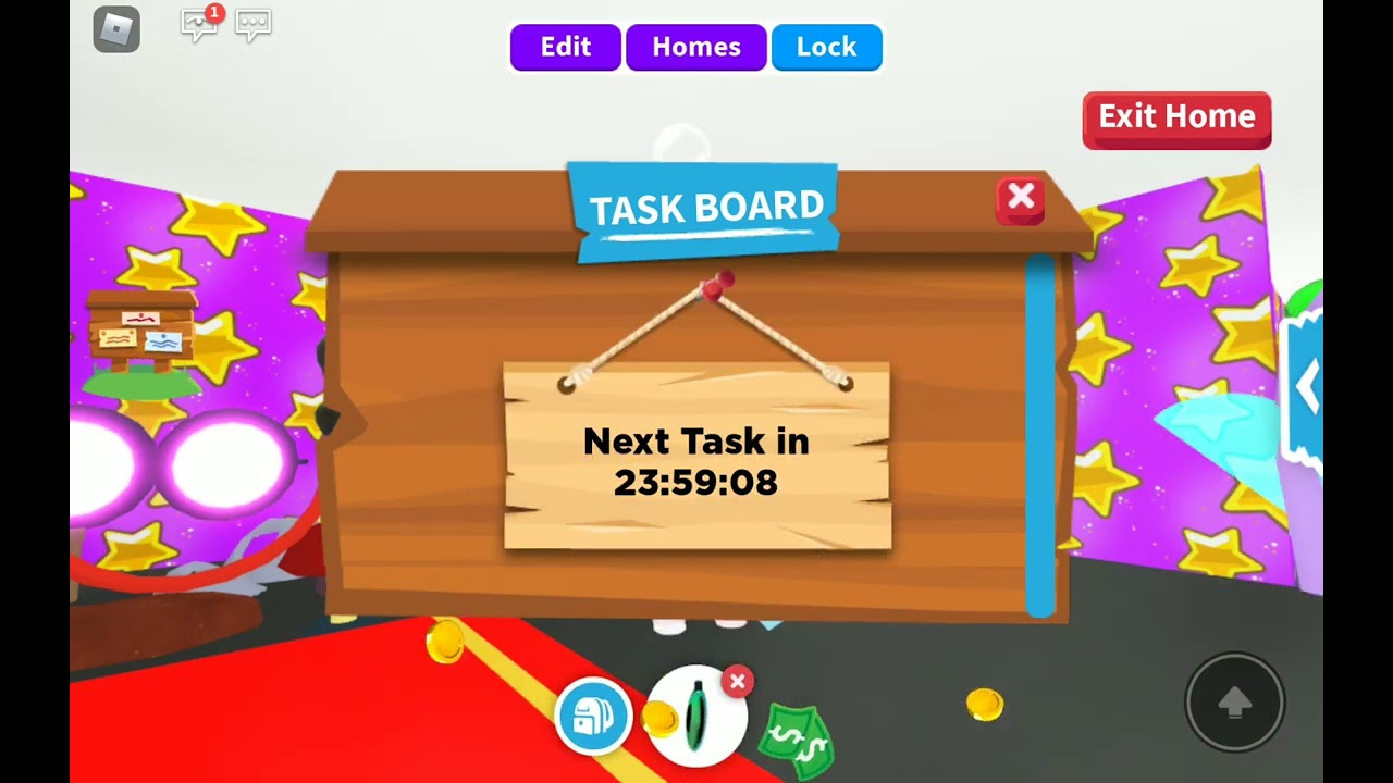 Collect my Task reward in Adopt Me Roblox 