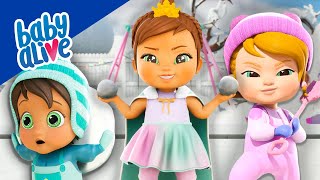 Baby Alive Official ☃️ Princess Ellie Doll Starts A Snowball Battle 🌨 Kids Videos 💕