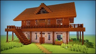 Minecraft: How to build a dark oak wooden house