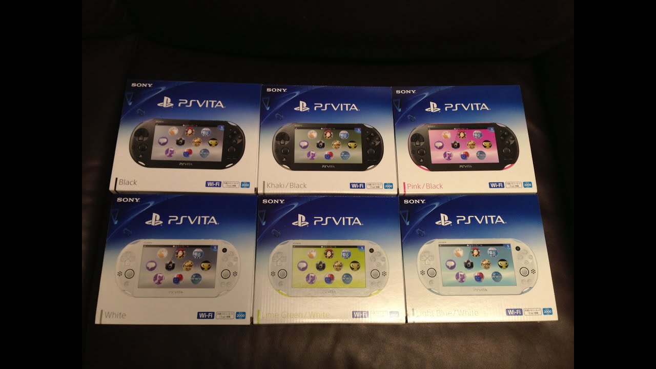 Sony Playstation Ps Vita 00 Slim All Six Colors Comparison Youtube