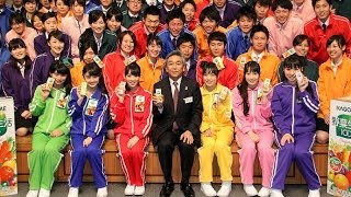 名古屋アイドル「チームしゃちほこ」　カゴメ入社式に登場！新入社員と野菜体操