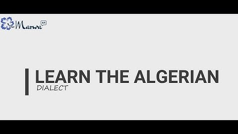 Learn Algerian dialect 1