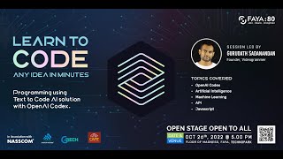 Code Any Idea In Minutes | OpenAI Codex & ChatGPT | FAYA:80 Kochi Edition