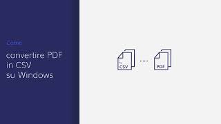 Come convertire PDF in CSV su Windows | PDFelement 7