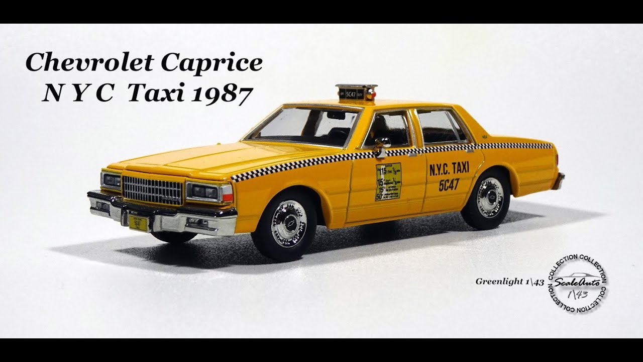 Modèle Réduit 1:64 Chevrolet Caprice Taxi De Chicago 1987 - Greenlight - Neuf Sous Blister