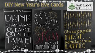 Diy New Years Eve Invitations Oak Lane Studio